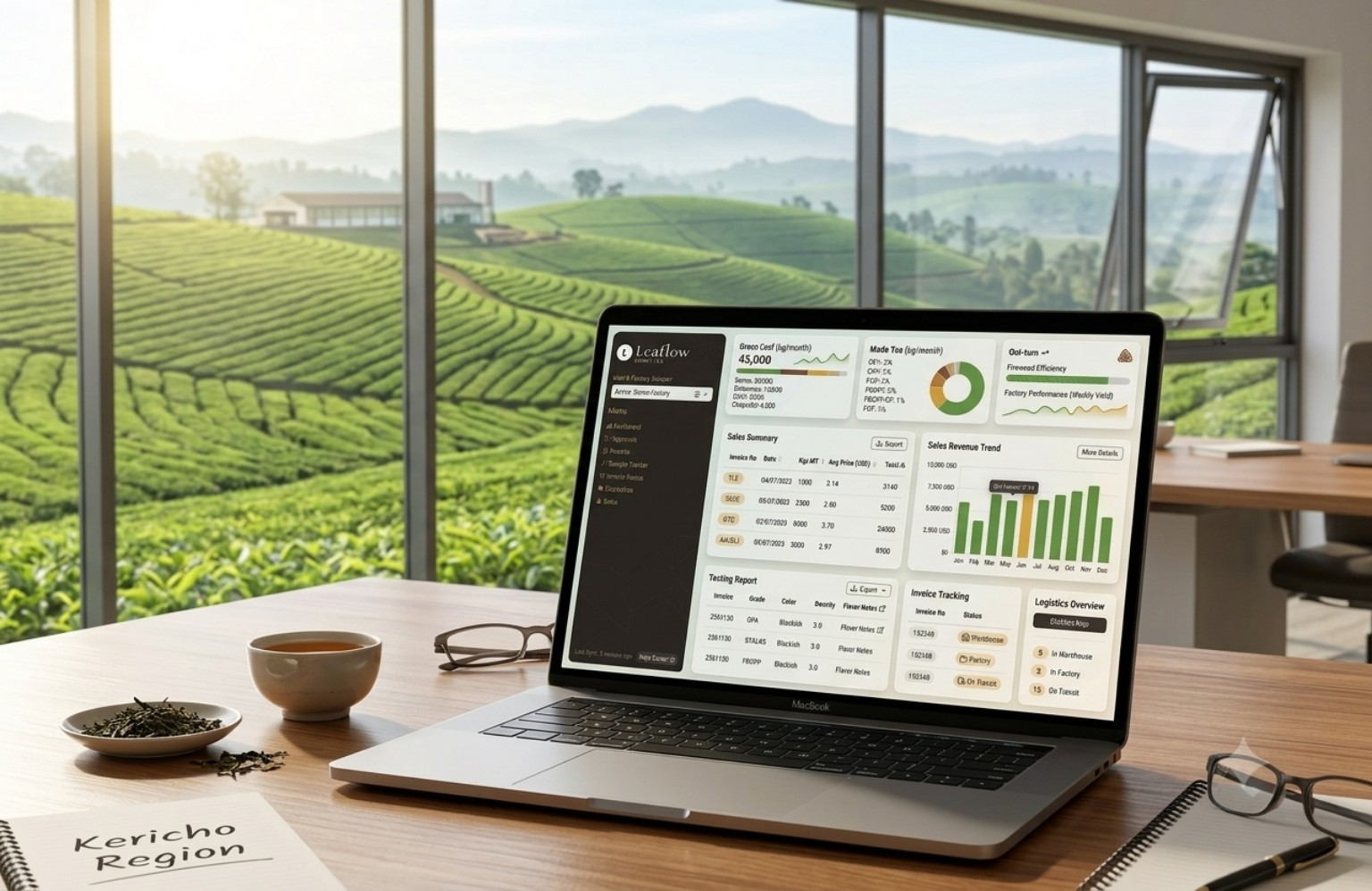 Siomo Tea dashboard UI/UX project